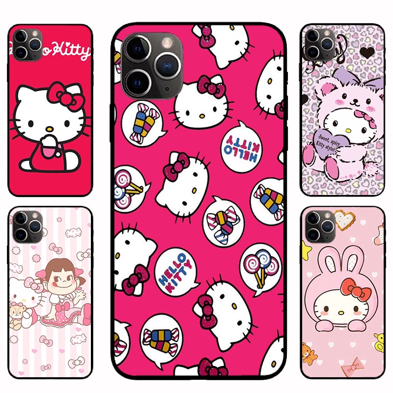 Pink Hello Kitty Case iPhone 11 Pro Max 7 8 Plus 6 6s Plus X XR XS MAX ...