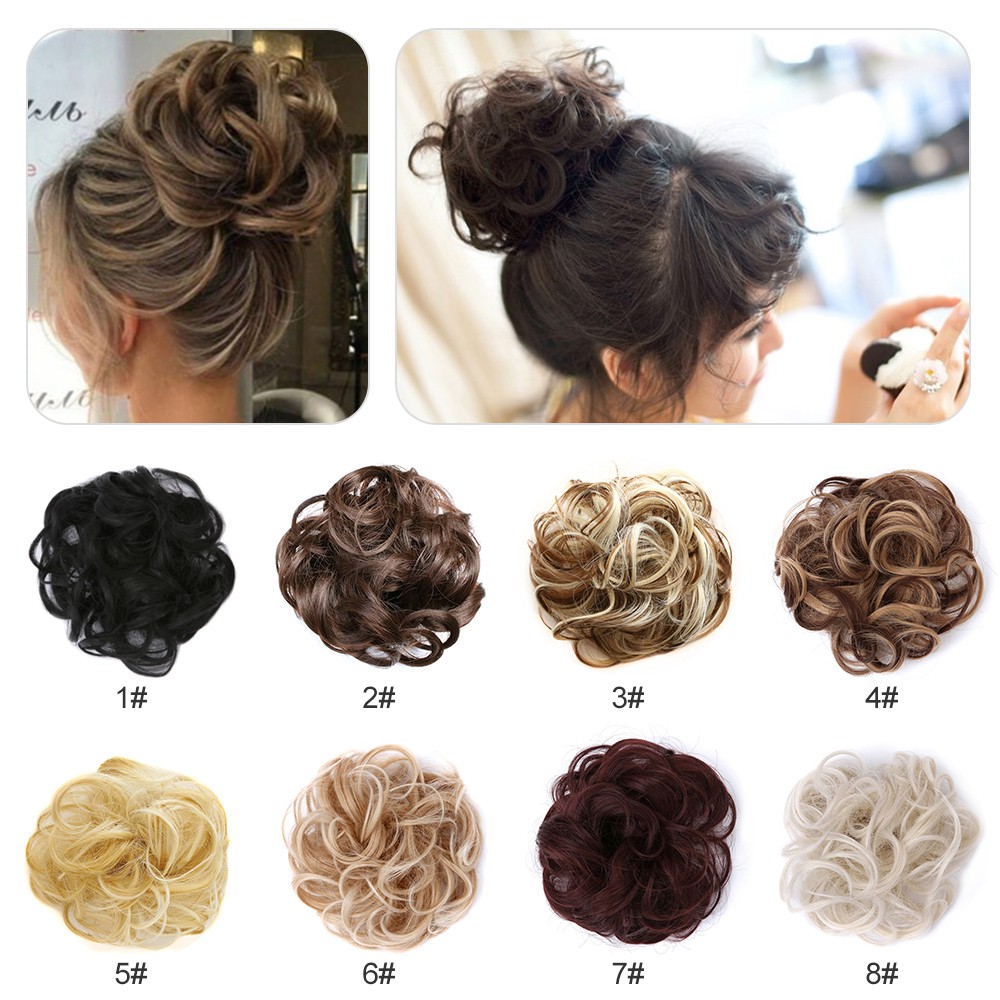 1pcs Pony Tail Hair Extension Buns Hairpin Wig For Ladies