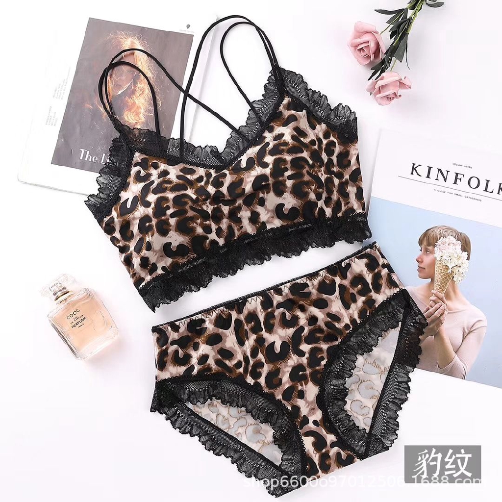 animal print bra and panties