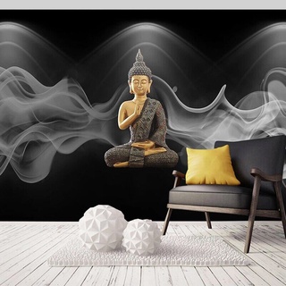 2022 New Custom 3D Photo Wallpaper Abstract Smoke New Chinese Style Buddha  Sculpture Art Wall Painting Living Room Bedroom Backdrop Mural | Shopee  Malaysia