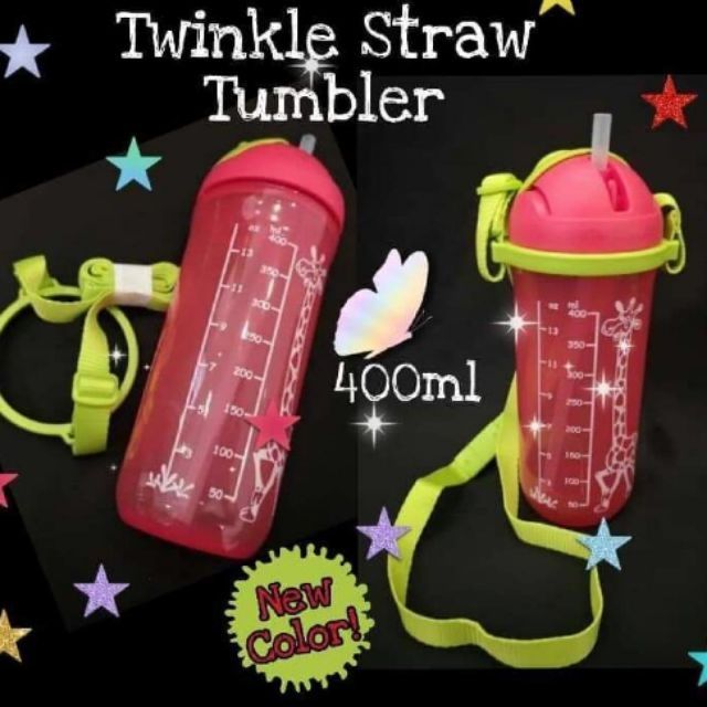 [1 PC] TUPPERWARE KIDS STRAW TUMBLER TWINKLE (TRAINING CUP & PRINTABLE STRAW TUMBLER) 250ml 350ml 400ml