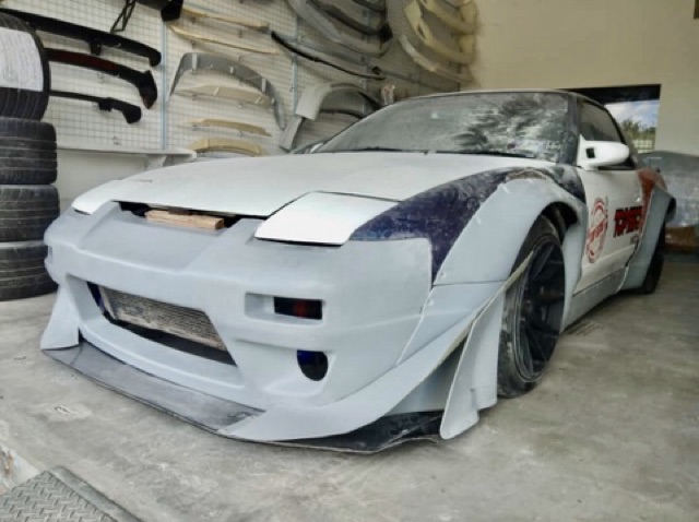 Nissan 180sx 180xs Rocket Bunny V2 Bodykit Body Kit Front Bumper Side Skirt Lip Fender Arch Flare Spoiler Diffuser Duct Shopee Malaysia