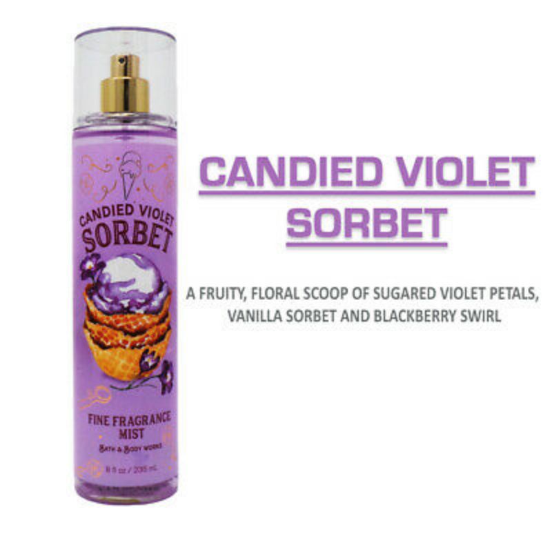 Bath body works Mist Candied Violet Sorbet | Shopee Malaysia Bath body works Mist Candied Violet Sorbet | Shopee Malaysia