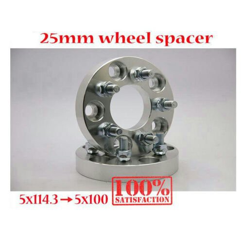 2Pcs Wheel Spacer 25mm 5x114.3 to 5x100 Nissan Skyline GTR R32 R33 R34 R35 Silvia S14 S15 350Z 370Z Cefiro A32 A33