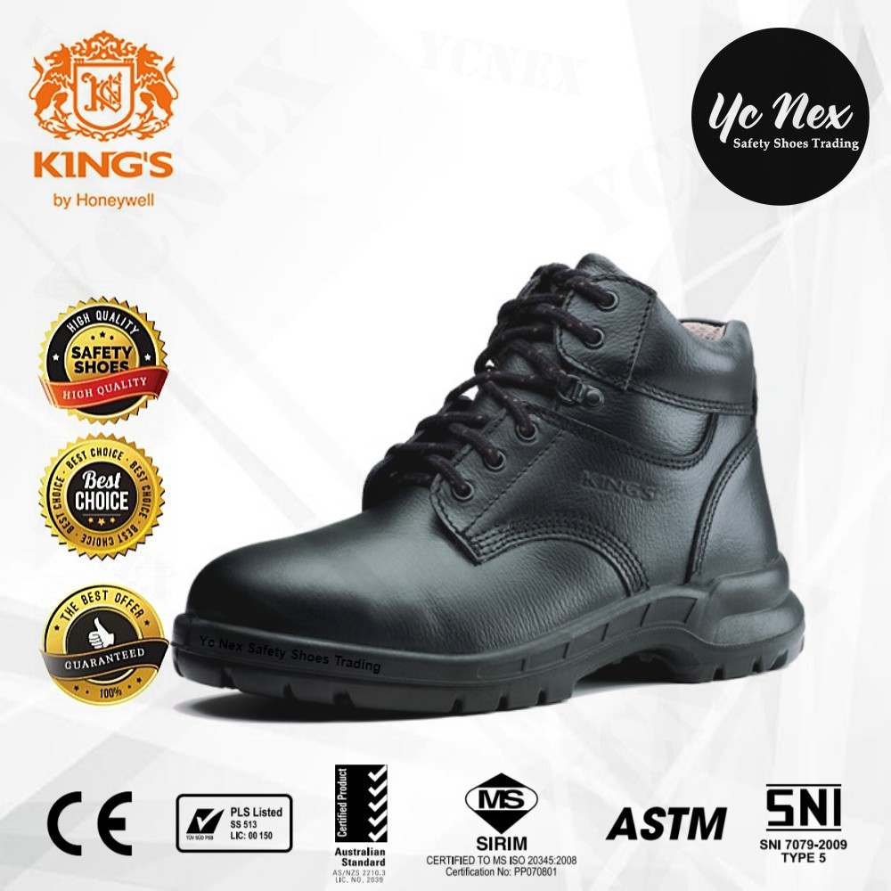 KING'S SAFETY SHOES KWS803 STEEL TOE CAP STEEL MID SOLE Full Grain ...