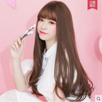 Wig Female Straight Hair Curly Hair Big Wave Long Hair Korean Air