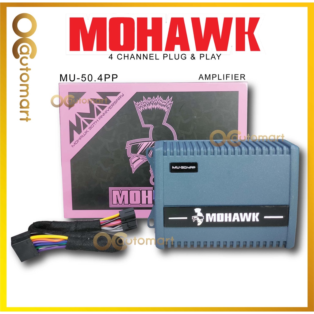 Mohawk 4 Channel Plug and Play Power Amplifier for Car Android Player