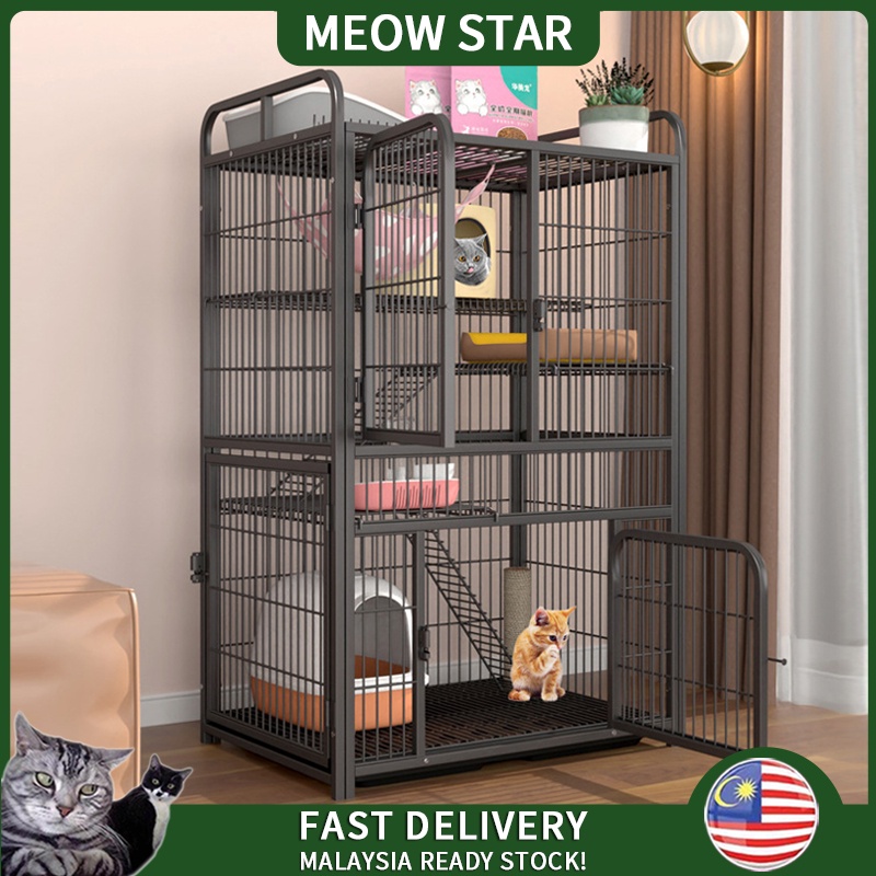 Cat Cage Large Sangkar Kucing Besar 2 3 Tingkat 4 Level Pets Cages Cat