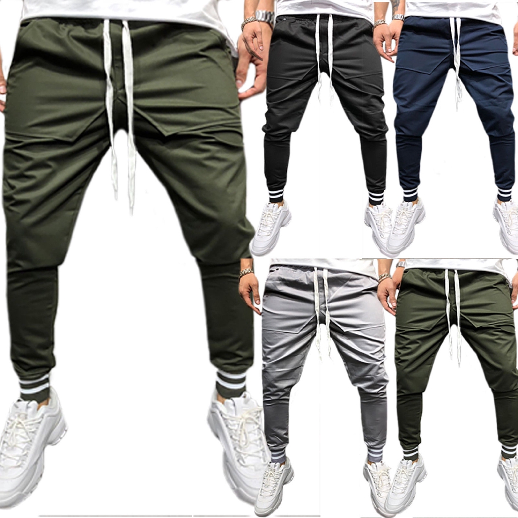 mens skinny stretch joggers