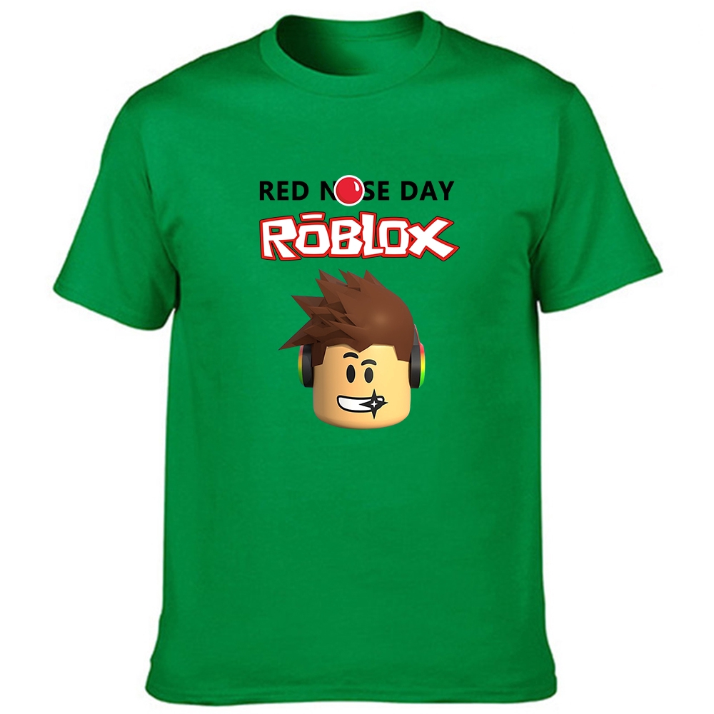 Roblox Men Cartoon Short Sleeve T Shirt Summer Casual Costumes T Shirts For Male Shopee Malaysia - discount 2018 roblox t shirts girls boys sweatshirt red noze day costume children sport shirt kids h