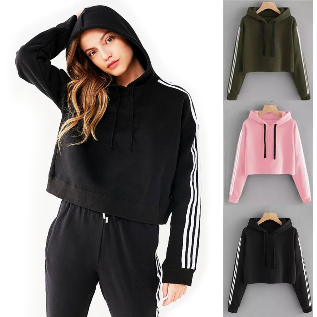 crop hoodie shopee