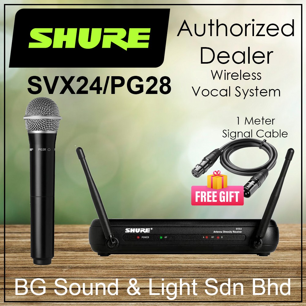 Shure SVX24/PG28 Handheld Wireless Microphone System [Shure Premium
