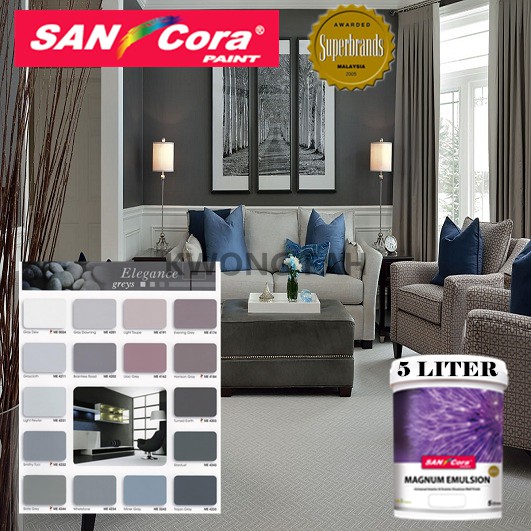 Sancora Paints Magnum Emulsion Interior 5 Liter Grey