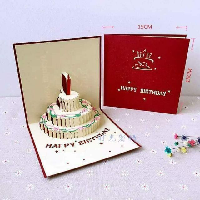 3D Birthday Cake Card 3