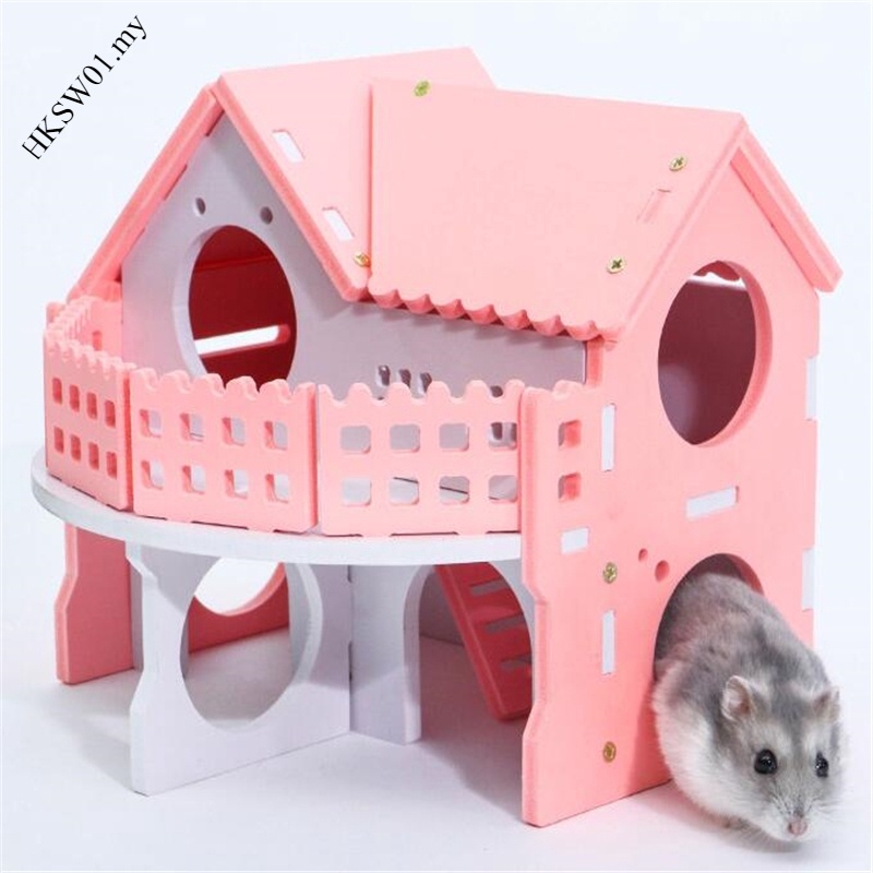 Bucatstate Hamster Basic Cage with Accessories Small Animals Cages with House,Exercise Wheel,Hideouts,Toys 