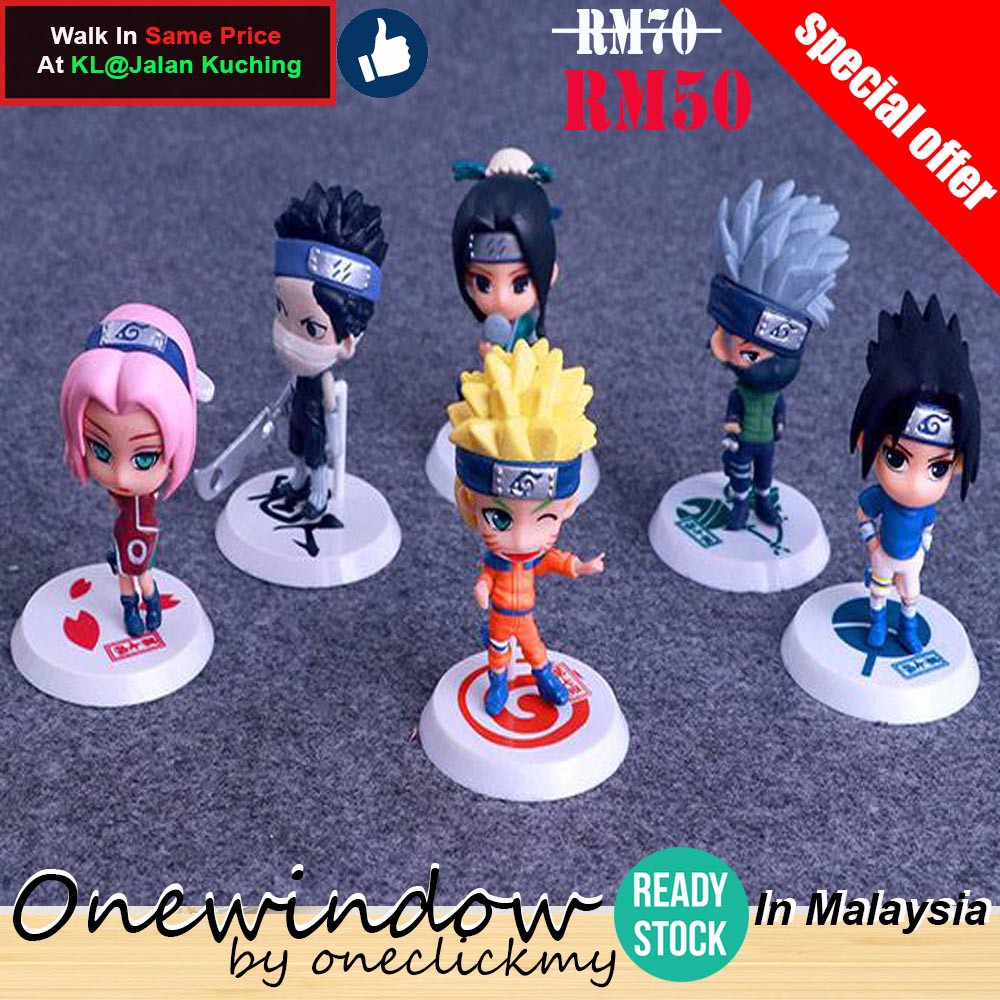 [ READY STOCK ]In Malaysia Naruto Character Miniature Toy Full Set