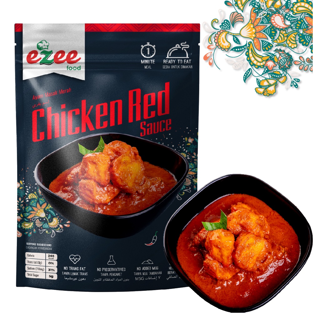 EZEEFOOD AYAM MASAK MERAH / CHICKEN RED SAUCE (180G) READY TO EAT MRTE / RTE MEALS TRAVEL INSTANT FOOD