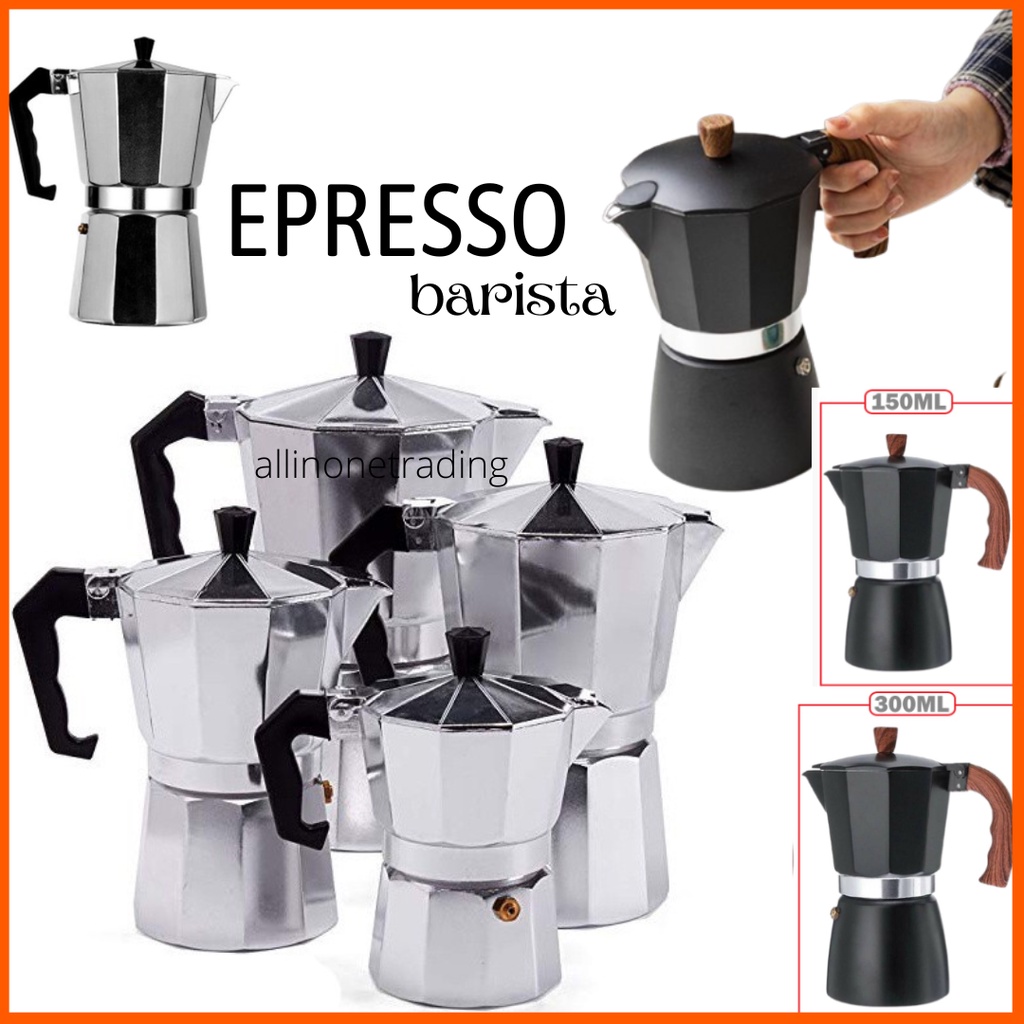 Cawan Kopi Moka Pot Coffee Makers Italian Drip Top Mocha Espresso