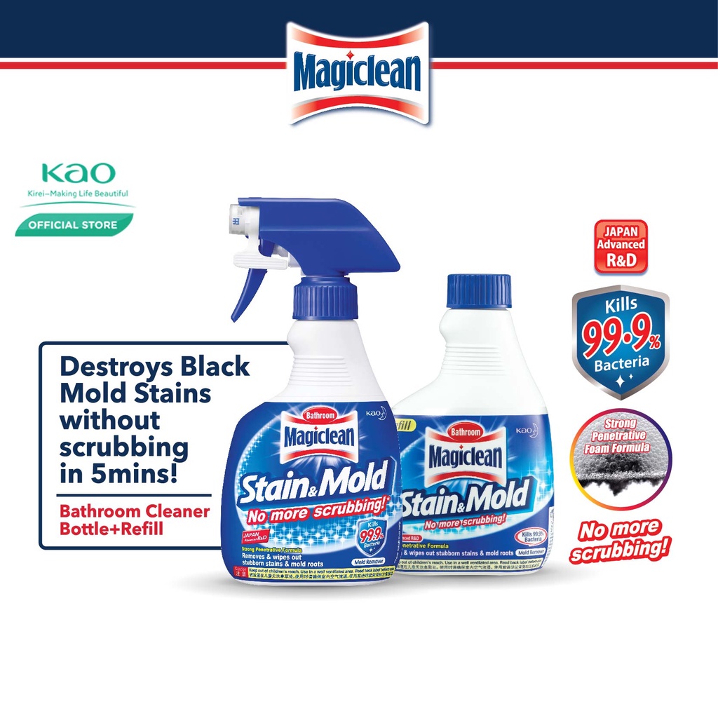 MAGICLEAN Bathroom Stain and Mold Remover & Refill Bundle