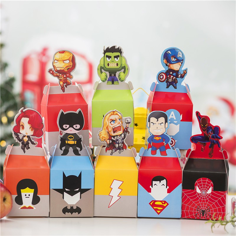 [READY STOCK] The Avengers Candy Box Cartoon Superhero Gift Box Candy Box Birthday Party Decoration