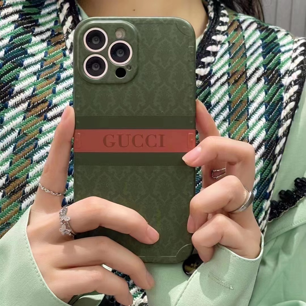 With Box Gg Straight Edge Wave Point Photo Frame Frosting Case Iphone 13 Pro Max New Style For 12 Pro Max 11 X 6 6sp 7 8 Plus Xr Xs Max Soft Phone