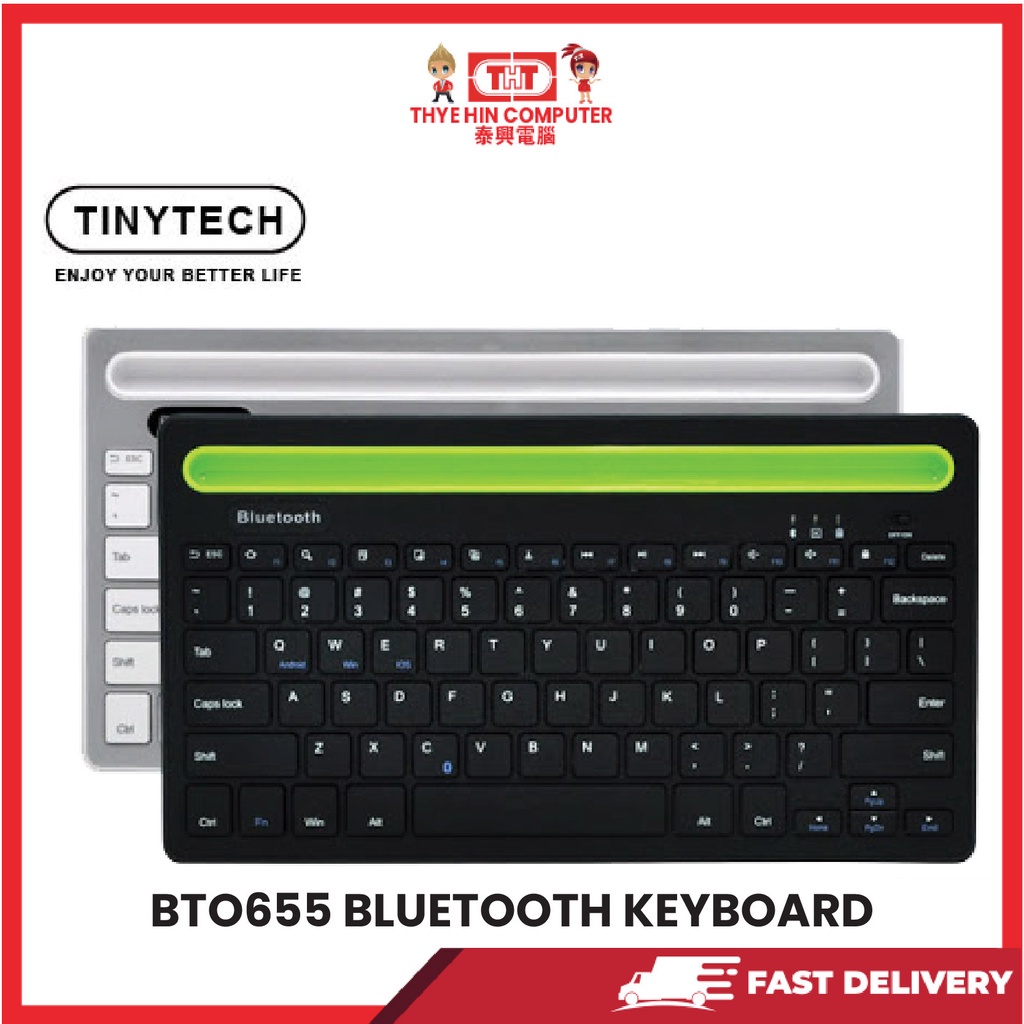 TINYTECH BTO655 BLUETOOTH WIRELESS KEYBOARD Shopee Malaysia
