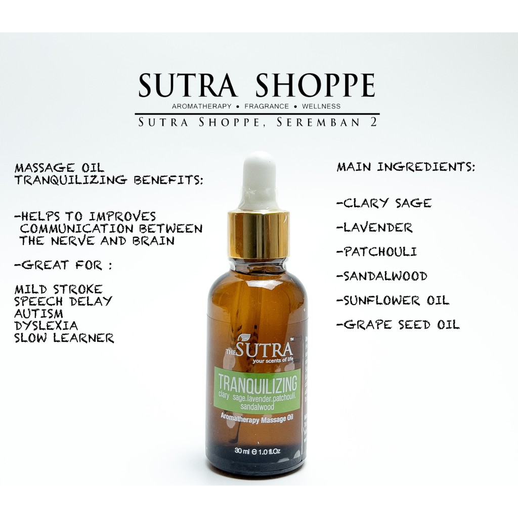 SUTRA MASSAGE OILTRANQUILIZING 30ml Shopee Malaysia