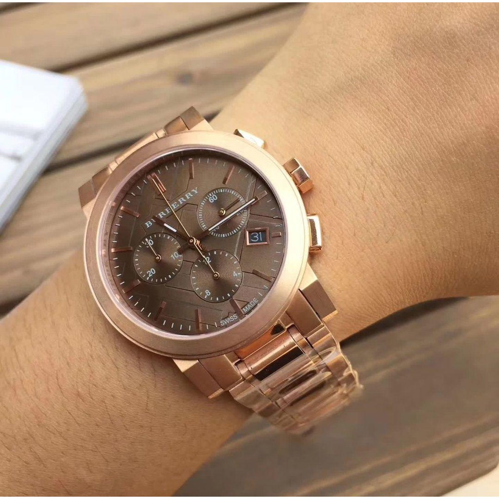 rose gold watch burberry