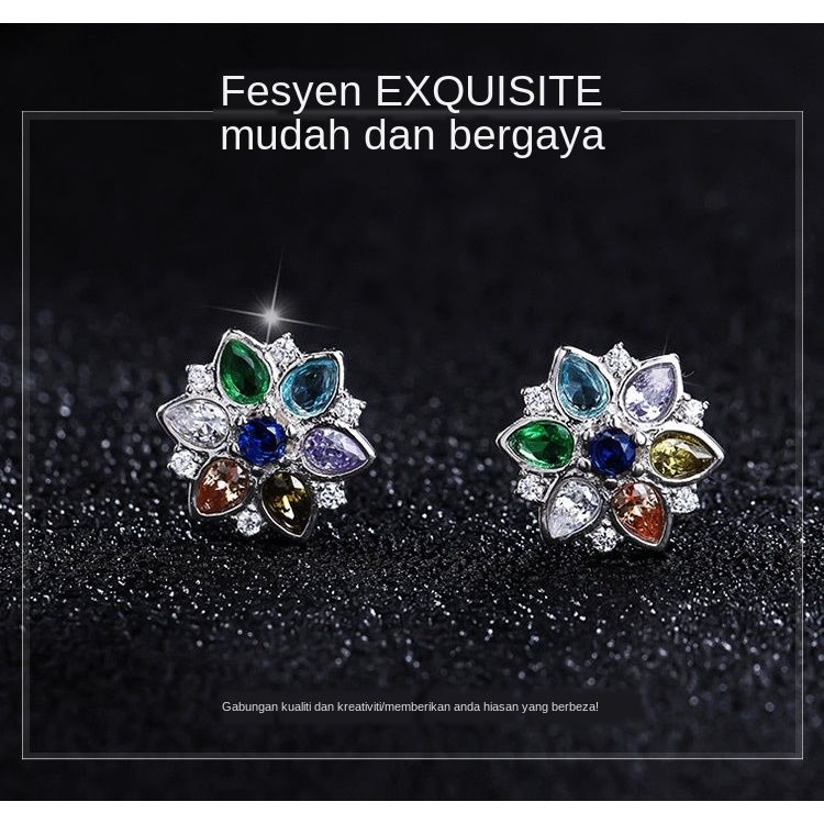 S925 cincin  telinga perak  murni micro perempuan  dalam 