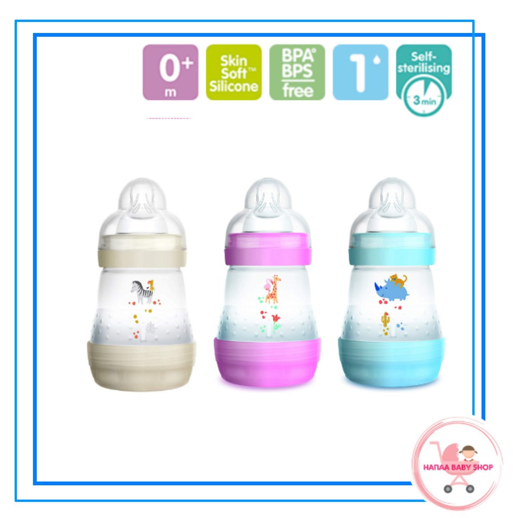 MAM EASY START SELF STERILISING ANTICOLIC BOTTLE 160ML (5OZ) Shopee