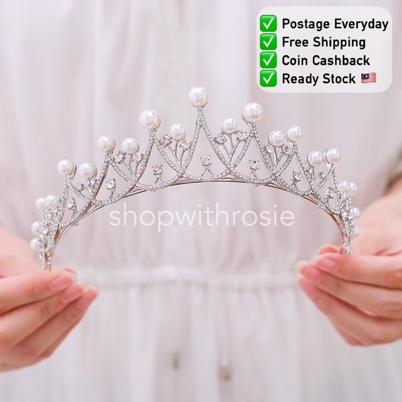 Crown Pengantin Nikah Tunang Bride To Be Kahwin Wedding Engagement Tiara Rhinestone Diamond