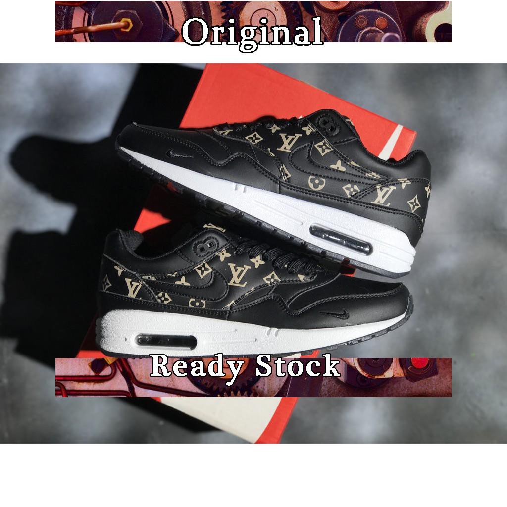 supreme X Lv x nike air max 90 black gold color for men sport shoe39-44 |  Shopee Malaysia