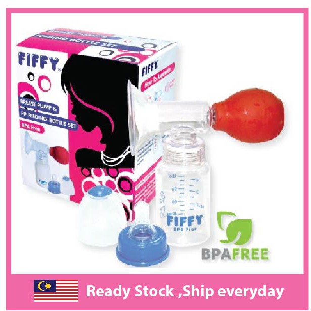 Fiffy Manual Breast Pump With Feeding Bottle Pam Susu Ibu Manual Shopee Malaysia