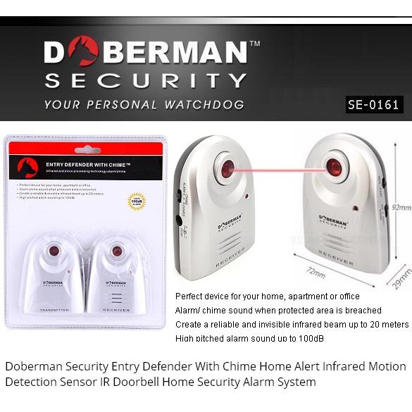 Doberman Entry Defender Infrared Beam Sensor Alarm Shopee Malaysia