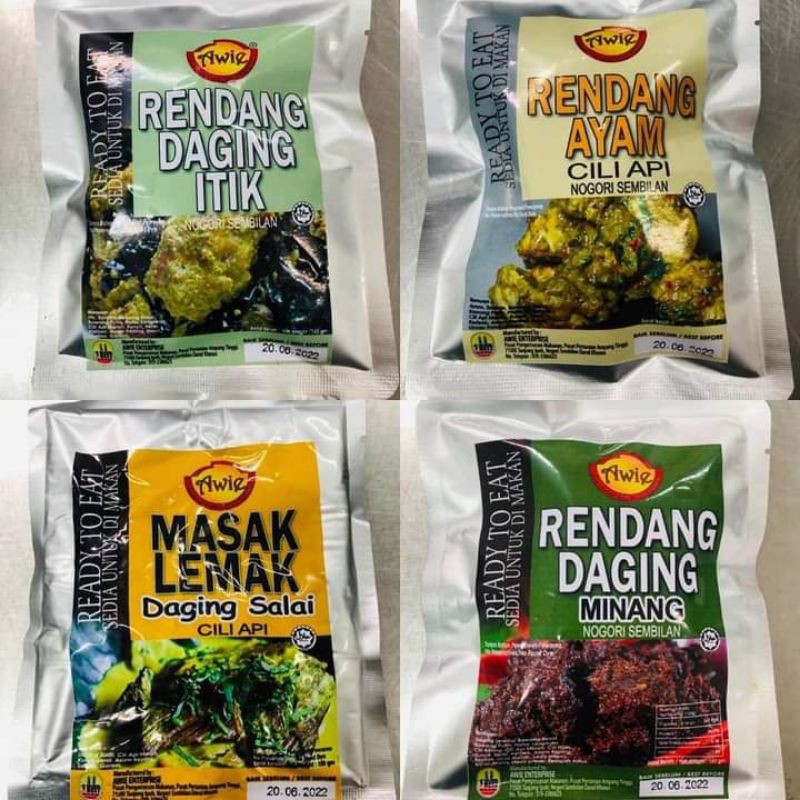 RTE - Awie Masak Lemak Cili Api Daging Salai Awie Rendang daging Minang Opor harimau menangis Kam heong daging