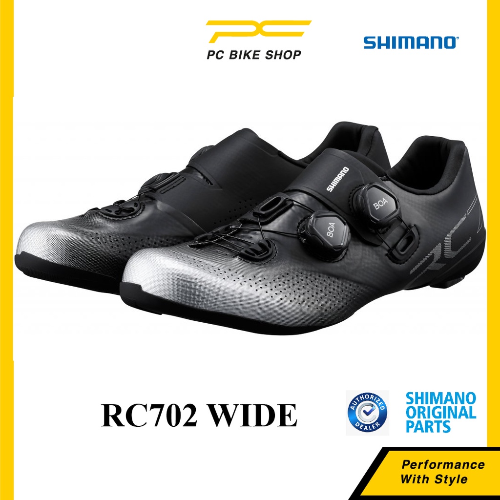 Shimano Rc7 Rc702 Wide Cycling Road Shoes Black Shopee Malaysia