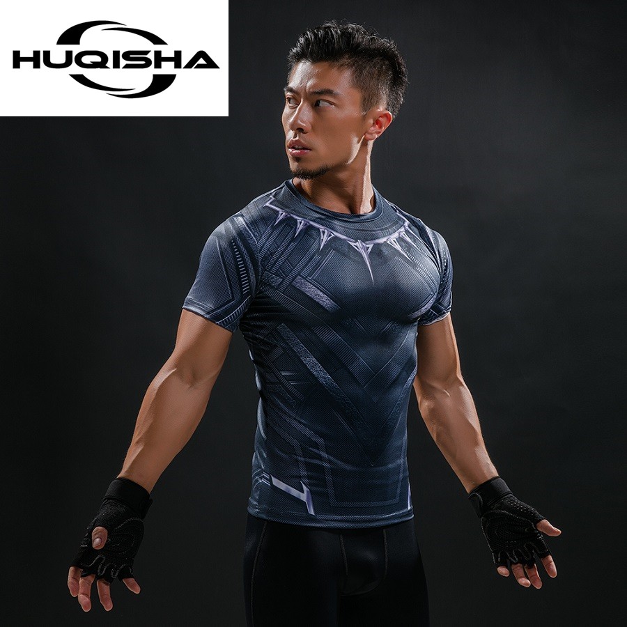 Classic 3D Printed Black Panther T-shirt Men Summer Fashion Short Sleeve Shirt  Compression Bodybuilding Men Clothes Quick Dry | Shopee Malaysia
