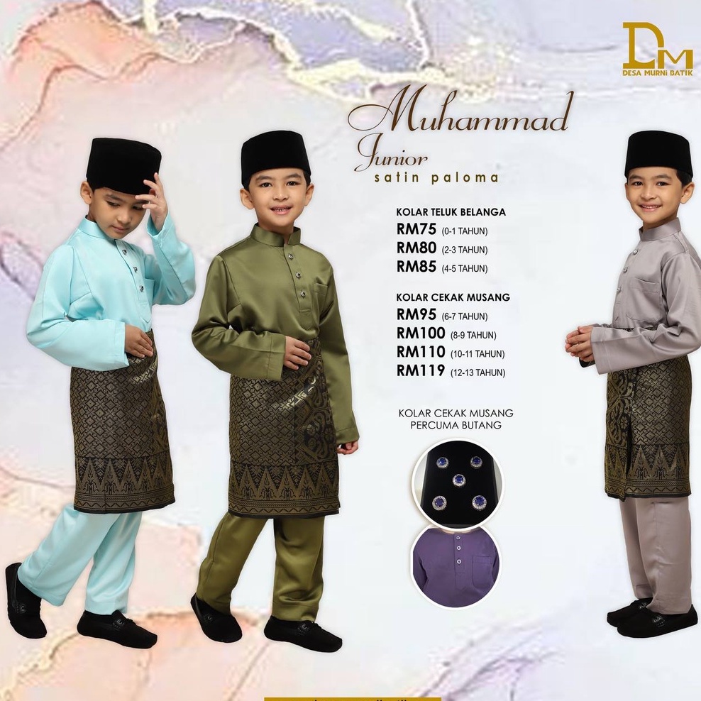 [K8-K14] BAJU MELAYU BUDAK MUHAMMAD JUNIOR RAYA 2024