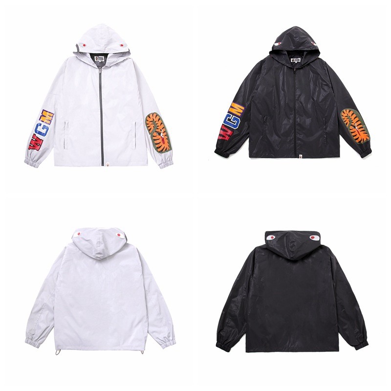 bape reflective hooded jacket