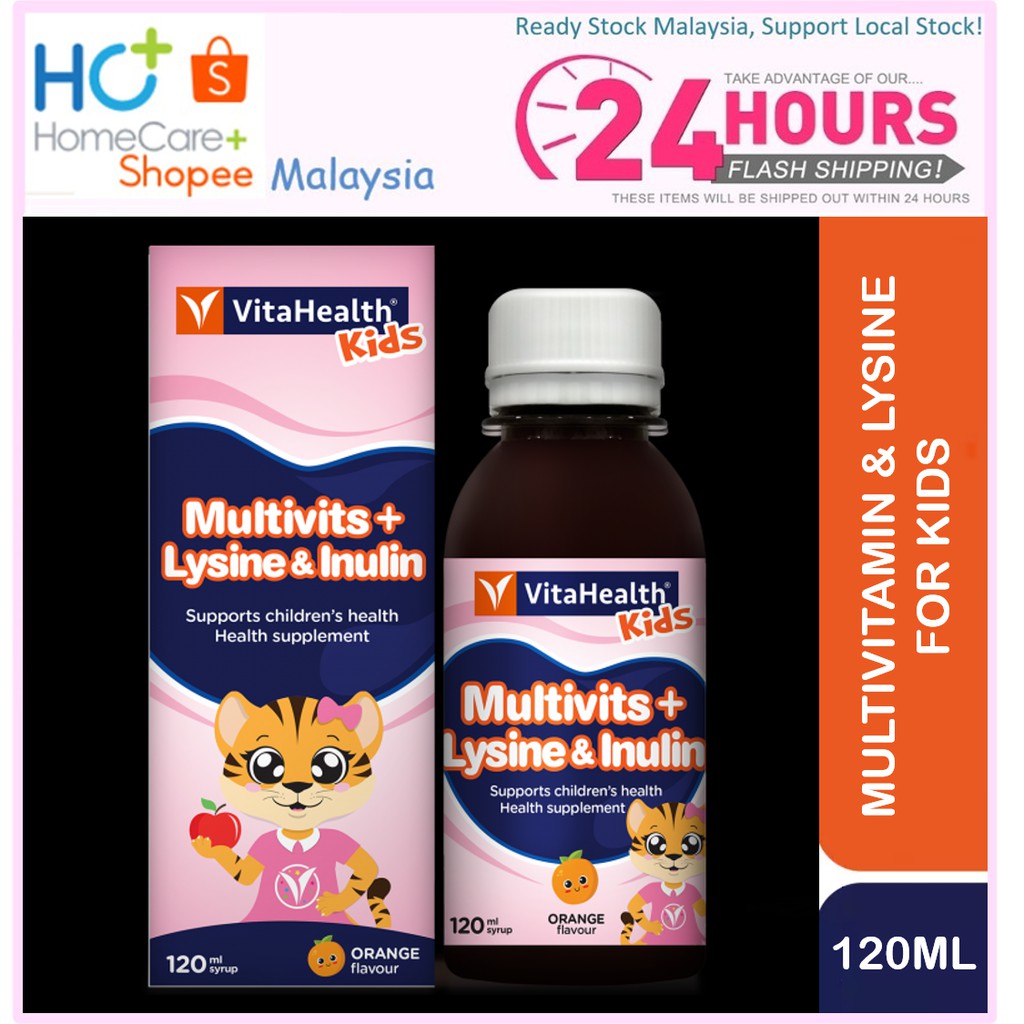 VitaHealth / Vita Health Kids Multivitamin Plus Lysine & Inulin Syrup 120ml Shopee Malaysia