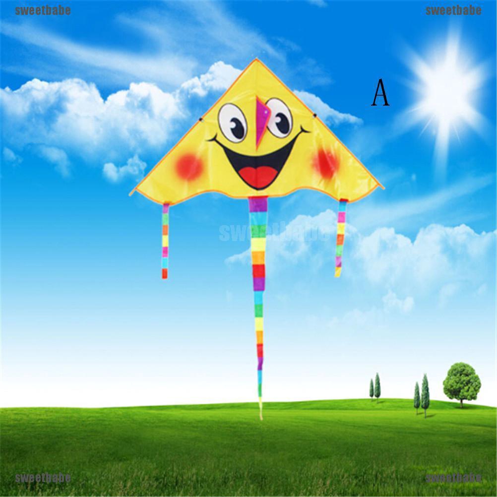 Huge 80cm Smile Faces Single Line Novelty Expressions Kites Children's Gift`T OC 