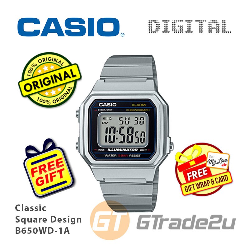 casio square digital watch