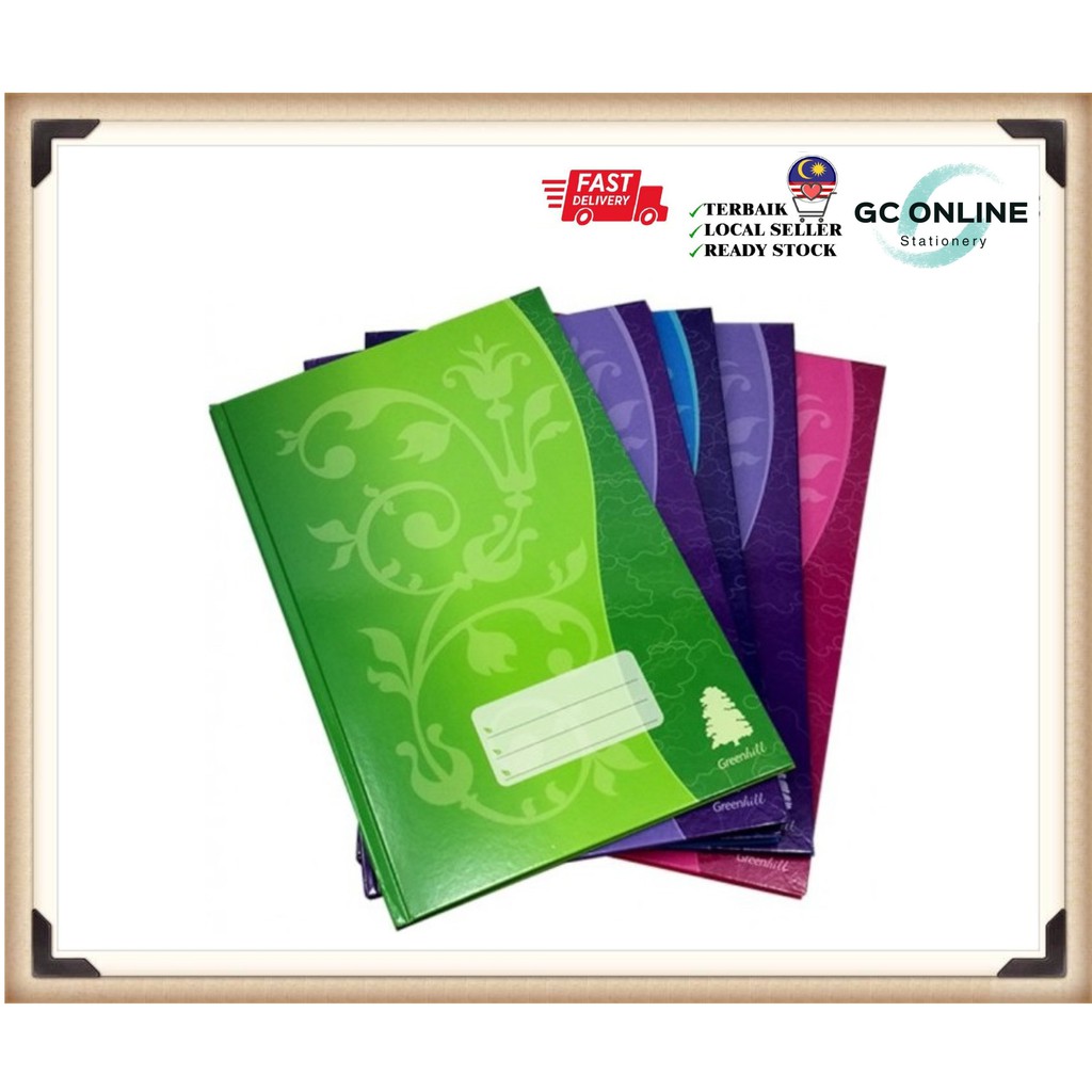 Greenhill F4 Hard Cover Foolscap Book / Fullscap Book / Buku Log 60gsm