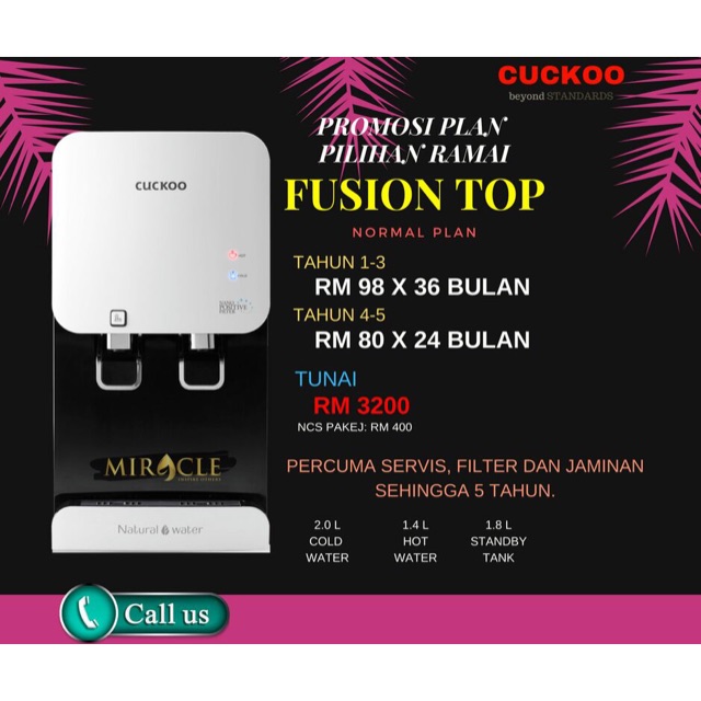 Cuckoo Water Filter Fusion Top Shopee Malaysia