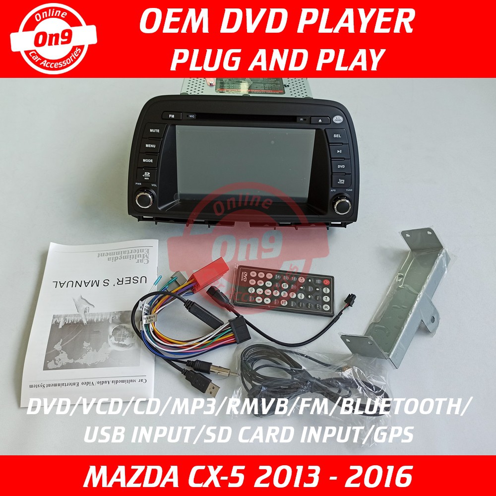 Mazda Cx 5 13 Cx5 14 15 16 8 Inch Oem Double Din Player Plug Play Dvd Player Gps Vcd Mp3 Cd Fm Usb Sd Bt Shopee Malaysia