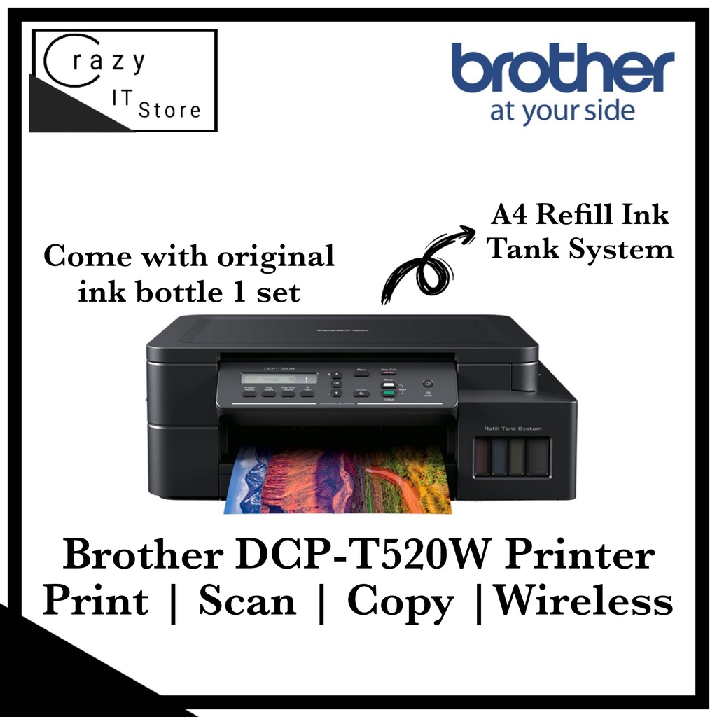 Brother DCP-T520W Ink Tank System Printer | Shopee Malaysia