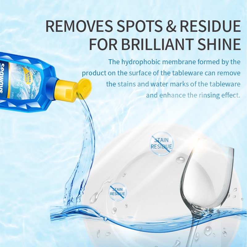 Multi Premium Hot Sale Seaways Dishwasher Rinse Aid Shine & Dry Bright Sparkling cuci pinggan 500ml SWSRA001 Have - Image 3