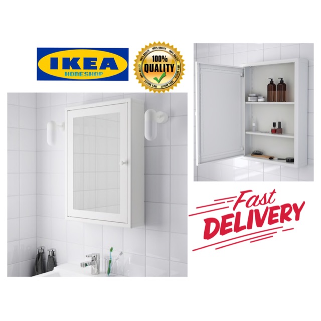 Ikea Dynan Toilet Cabinet Mirror Shopee Malaysia