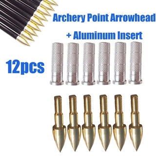 24pcs Arrow Inserts Point 6.2mm Aluminum Pin Screw Holder Carbon Fiberglass Rod 