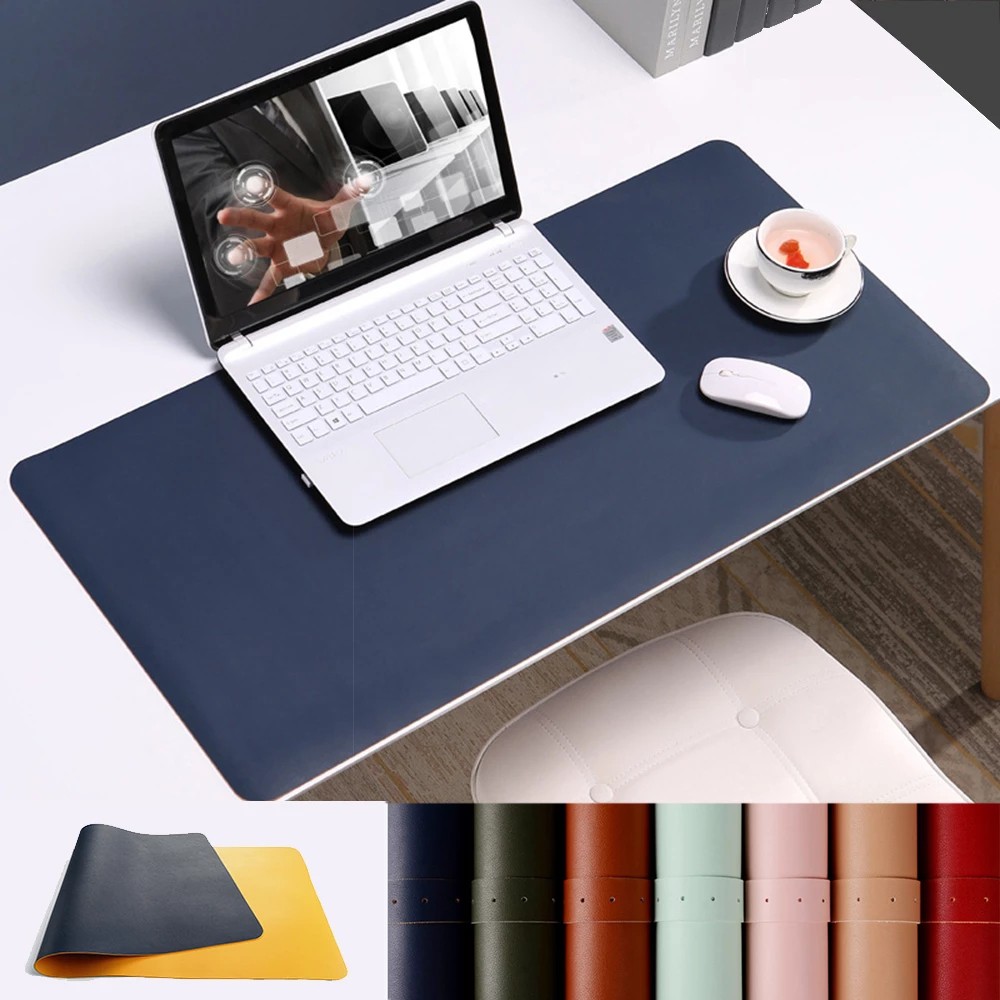 7.87''×9.84'',2 Pack, Sky-Blue YSAGI 2 Pack Mouse Pads Office/Home Ultra Thin Waterproof PVC Leather Mouse Pad,Stitched Edges,Works for Computers Laptop,All Types of Mouse pad 